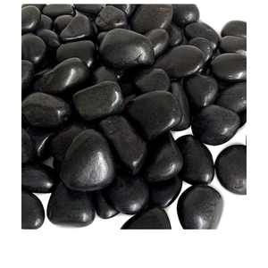 40 Pounds Black Natural River Pebbles – 2-3 Inch Decorative Black Ornamental River Pebbles for Garden Landscaping, Home Décor, Outdoor Paving, Fountain Decoration