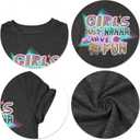 80s Shirts for Women Retro 1980s Party Tees 80s' Disco Music Gifts T-Shirts Tops (L)