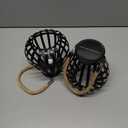 Solar Lanterns Outdoor Waterproof: Metal Hanging Lights for Outside with Rope for Garden, Yard, Patio, Porch, Balcony Decorations, Bright Hanging Solar Lantern Outdoor Decor Gifts for Women