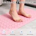 Anti-Slip Bathtub Shower mat, 39.315.7 inchApproximately 100  40cm Soft Oversized Machine Washable Non-Slip Bathtub mat with Drainage Holes, Bathroom Floor Suction Cup.1-Opaque Pink