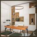LED Ring Chandelier 24 Inches Round Chandelier Wood Grain Finish Dimmable LED Pendant Light Dining Room Light Fixture Circular Hanging Light for Entryway Foyer Office