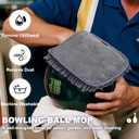 3 x Bowling Towel Shammy Pad - Wearable Soft Bowling Ball Towel, Dual-Sided Chenille & Microfiber Bowling Rag for Easy, Gentle Cleaning, Highly Absorbent Bowling Accessories for Men Women