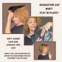 10 x ADVANSYNC The ORIGINAL Patented GradCapBand Secure Your Grad Cap on Natural Hair, Braids, Locs, Twists, Weaves, Curls and Straight Hair. (Original Black and Clear)