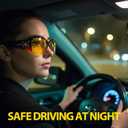 Myiaur Night Vision Driving Glasses for Women, Polarized Yellow Lens Nighttime Glasses for Glare Reduction