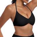 Light Support Backless Strappy Sports Bra for Women - Breathable Workout Gym Yoga Top with Removable Pads (Black, M)