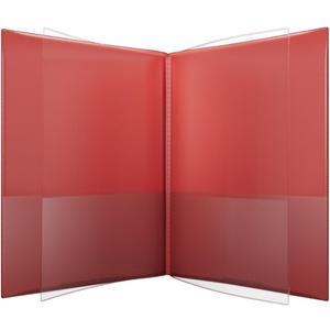Izzy's Folder 6-Pocket, Water Resistant, Patented Tear-Resistant, Flexible Plastic, Proudly Made in USA, Binder Substitute (IZZ-6-51 Red)