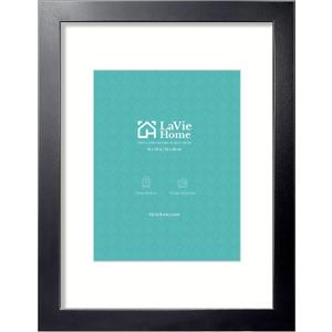 LaVie Home 14x18 Picture Frame Black Poster Frame,Display Pictures 12x16 with Mat or 14x18 Without Mat, Stable and Sturdy Frame and Polished Plexiglass, Horizontal and Vertical Format of The Walls