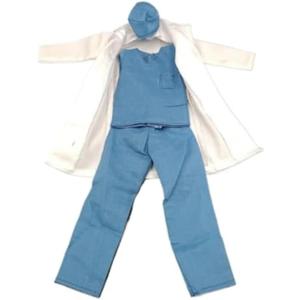 R4-7 1/6 Scale Doctor White Gown Suit Model for 12" Action Figure