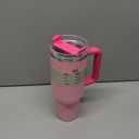 STANLEY Quencher H2.0 Tumbler with Handle and Straw 40 oz | Flowstate 3-Position Lid | Cup Holder Compatible for Travel | Insulated Stainless Steel Cup | BPA-Free | Peony