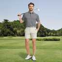 M MAELREG Golf Polo Shirts for Men Stripe Performance Moisture Wicking Dry Fit Collared Mens Polo Shirts Short Sleeve (XL)