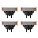 4-Pack Replacement Blades & 3 Guide Combs(1/3/5mm), Compatible with All Philips Norelco OneBlade Handles (QP14xxQP19xxQP25xxQP26xxQP27xxQP28xxQP65xxQP66xx) (Orange)