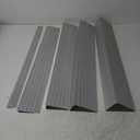 Door Threshold Ramp 4" Rise Door Ramp Aluminum Entry Ramp or Doorways Rated 800 lbs Load Capacity forWheelchair Scooters Power Chairs Walkers Metallic