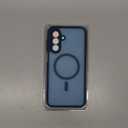 Ezanmull for Samsung Galaxy A17 5G Phone Case Magnetic Shockproof, [Fit for MagSafe] [Glass Screen Protector] Soft-Touch Skin para Frosted Translucent Anti-Fingerprint Cover (Blue)