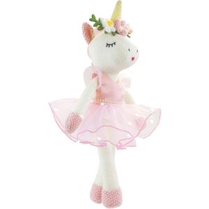 Unicorn Stuffed Animals Plush Ballerina Baby Doll, Unicor n Toys for Girl, Stuffed Animals for Girls Girls Birthday Gift U nicorn Decorations for Girl Toys(Pink)