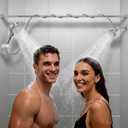 Dual Shower Head with Handheld for Couples: High Pressure Double Shower Heads for Two People - Adjustable Two Showerhead System with 3 Flow Settings Fits 2 Person Bathroom (Chrome)