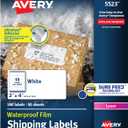 Avery Waterproof Labels with UltraHold Permanent Adhesive, 2" x 4", 500 Labels for Laser Printers (5523)