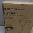 BONSEN Shredder for Home Office, 4 Gallons 8-Sheet Cross Cut Credit Card Shredder, Small Paper Shredder for Home Use, High Security Level P-4, ETL Certification (S3101) (Black)