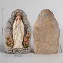 Our Lady of Lourdes Statue, 18 in Religious Garden Statue, Blessed Catholic Praying Statue Durable Sculptures for Home, Yard, Patio Decor