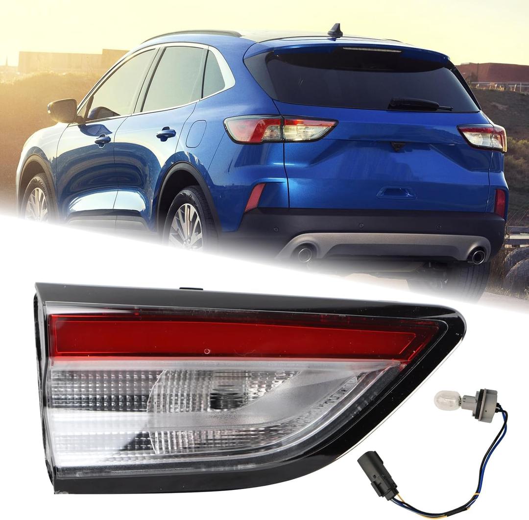 LH Inner Tail light Assembly Fit for 2020 2021 2022 Ford Escape Rear Lamp Left Driver Side Rear Brake Turn Signal Lamp With Bulbs 4-Pins LJ6Z-13405-D FO2802125