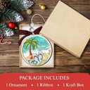 2 x Beach Gifts for Women Men - Beach Ornaments - Decoration Gifts for Family, Friends, Couple - Beach Themed Gift - Beachy Coastal Christmas Decor - Wooden Christmas Ornament 2025