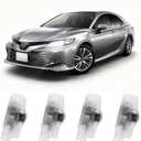 4Pcs Car Door Lights Logo Projector Compatible with Highlander/Camry/4runner/Sienna/Corolla/Tundra/Prius/Venza/Prado/Sequoia/Reiz/Previa/Alphard Model, 3D LED Car Welcome Projector Puddle Lights