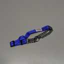 CollarDirect Martingale Dog Collar Training Adjustable Stainless Steel Chain Reflective Nylon Pet Collars for Medium Large Dogs (M, Neck Fit 14"-20")