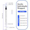 2 x 1ml Luer Lock Syringe, Syringes Without Needle, Disposable Syringe Individually Wrapped(12)