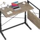 Vantic 31.5" Folding Desk, Foldable TV Tray Table for Eating on Couch, Extra Large TV Dinner Trays, Portable Fold Computer Writing Desk Table for Home Office, Beige