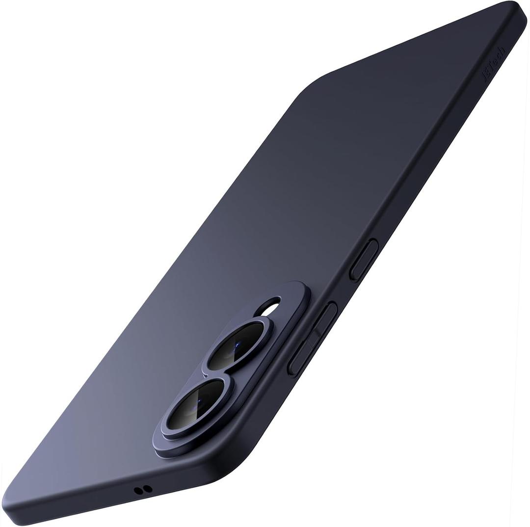 JETech Slim Case for Samsung Galaxy S25 Edge with Camera Lens Full Protection, Ultra-Thin Lightweight Matte Finish Minimalist Protective Phone Cover (Dark Blue)
