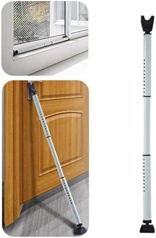 HoneSecur 2-in-1 Door Security Bar & Sliding Patio Door Stopper Security Jammer Bar Child Proof Adjustable Constructed of High Grade Iron Window Doors Security Bars, White HoneSecur 2-in-1 Door Security Bar & Sliding Patio Door Stopper Security Jammer Bar Child Proof Adjustable Constructed of High Grade Iron Window Doors Security Bars, White
