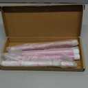 6 Pcs Pink Bow Flameless Taper Candles Coquette Bowknot LED Flickering Candles White and Pink Coquette Party Decorations for Birthday Bridal Wedding Dinner Party (Batteries Not Included)