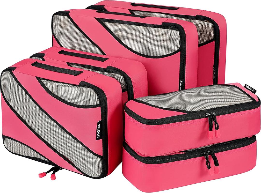BAGAIL 6 Set Packing Cubes, Travel Luggage Packing Organizers (The Coral)