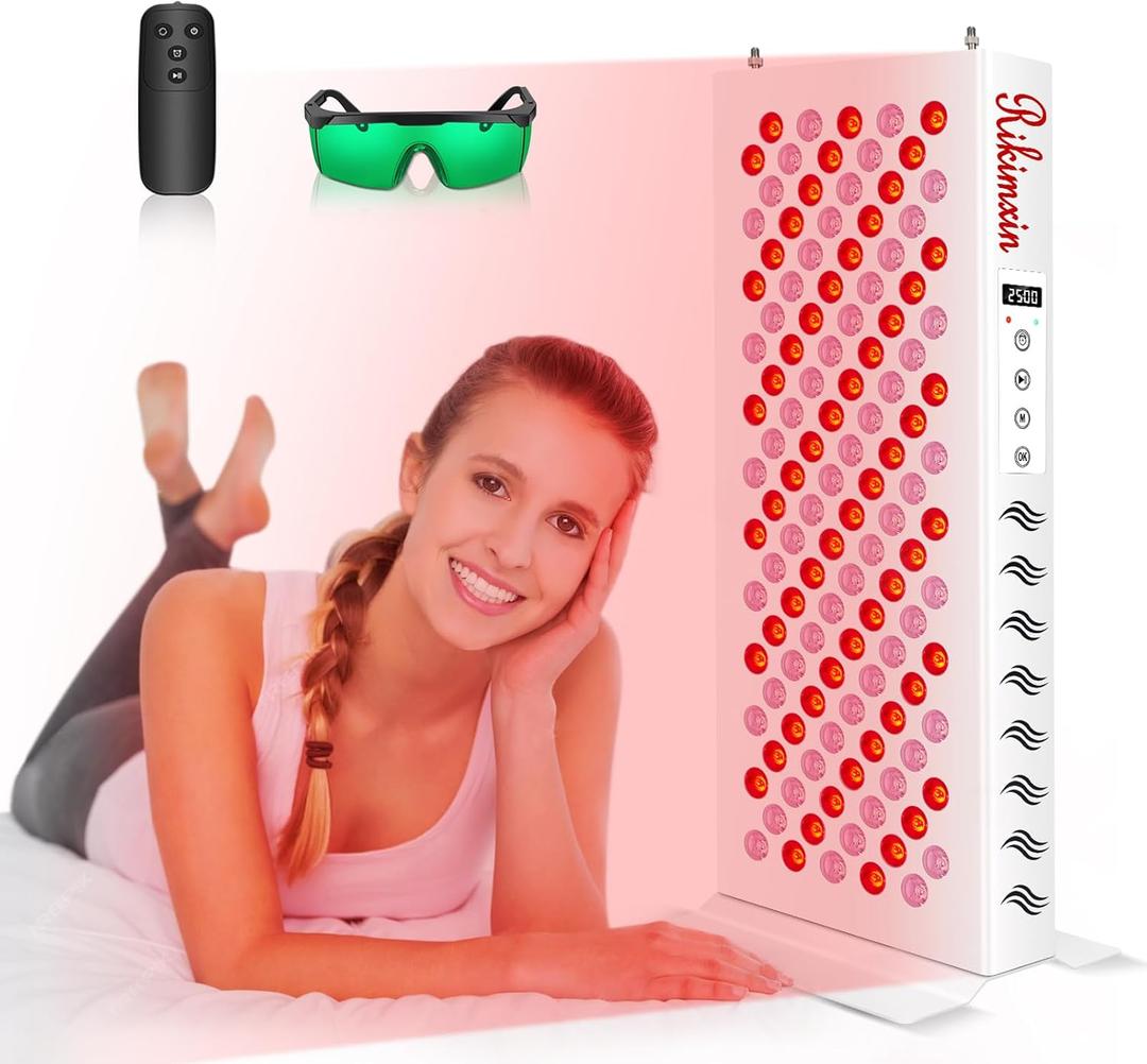 Red Light Therapy Devices, 120 LEDs Red Light 660nm & 850nm Near Infrared Light Therapy Panel for Body Face, Infrared Red Light Therapy with Timer Controller for Skin Beauty