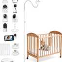 82" Adjustable Height Baby Monitor Floor Stand with Flexible Gooseneck - No Drill & Tool-Free,Sturdy Base,Fits Nanit Pro & Flex,HelloBaby,Kasa,Tapo & Most Baby Monitor Cams (Camera Not Included)