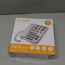 Uvital Big Button Phone for Seniors, Corded Landline Phones for Seniors with 8 One-Touch Dialing Big Buttons and 1 SOS Emergency Button, Hands-Free, Loud Ringer, Easy to Use (White)