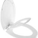 Mayfair NextStep2 Toilet Seat with Toddler Potty Training Seat Built-In, Slow Close, Easy Clean, Magnetic Removable Kids Seat, ELONGATED, White (Elongated (1-Pack))