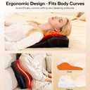 ALLJOY Back Massager with Heat, Electric Shiatsu Massage Pillow with LCD Display, 4 Modes & 3 Intensities Deep Tissue Kneading for Lower Back, Neck, Shoulder, Leg, Ideal Gifts for Men, Women