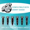 New Upgrade SH90 Replacement Shaver Heads Compatible with Philips Norelco Series 9000 (S9000) Shavers Replacement Heads (SILVER(3pcs))