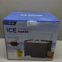 Ice Makers Countertop, 9 Ice Cubes in 6 Mins Portable Ice Maker, 2 Sizes of Bullet Ice (S/L) Small Ice Machine for Home Kitchen Camping (Onyx)