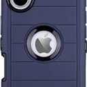 Shockproof for iPhone 16 Case Protective,for Defender Phone Case iPhone 16,Heavy Duty Rugged Full-Body,3 Layers of Sturdy,Anti-Drop,for Heavy Duty Phone Case Blue