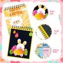 24 Pack Scratch Books Easter Party Favors, Rainbow Scratch Notebook Paper Bulk for Kids Student Classroom School Gifts Prizes, Easter Basket Goodie Bag Fillers Stuffers