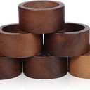 IMIKEYA Napkin Rings: 6 Pcs Wood Napkin Rings Set Wood Napkin Holders Dining Table Napkin Holder Christmas Buckles for Festive Party Wedding Farmhouse Home Decor