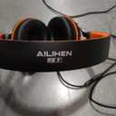 AILIHEN Kids Headphones, Headphones Wired with Microphone and Volume Control Folding Stereo Corded On-Ear 3.5mm Headset for Boys Girl Cellphones Tablets Chromebook Laptop Computer (Black/Orange)