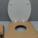 Bemis 1500EC Durable Wooden Toilet Seat, Easy Clean Hinges, Made in USA, Elongated, White