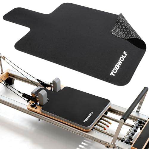 TOBWOLF Non-Slip Pilates Reformer Mat Towel, 39in x 24in Suede Pilates Reformer Mat Cover for Pilates Enthusiast to Practice, Lightweight - Soft Surface - Silicone-Backing, Sweat-Wicking, Quick-Drying