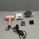 Slopehill Professional Ionic Hair Dryer, Powerful 1800W Fast Drying Low Noise Blow Dryer with 2 Concentrator Nozzle 1 Diffuser Attachments for Home Salon Travel (Pink)