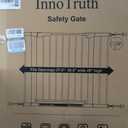 InnoTruth 27-36.6 in Wide Baby Gate for Stairs and Doorways, Black