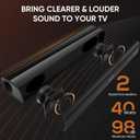 Saiyin Sound Bar,17 inch Sound Bar for Smart TV with Bluetooth 5.3/Optical/AUX Connection, Soundbar for TV/PC/Gaming/Projectors,Wall Mountable & Ultra Compact Design