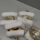 Crystal Bowl Tealight Candelabra Votive Candle Stand/Candleholder Sets,Wedding Centerpieces Candlestick Holders for Tables Crystal Candle Holder/Centerpiece Table Decorations (Set of 3 Gold)