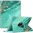 Fintie Rotating Case for iPad 9th Generation (2021) / 8th Generation (2020) / 7th Gen (2019) 10.2 Inch - 360 Degree Rotating Stand Cover with Pencil Holder, Auto Wake Sleep, Aqua Wave